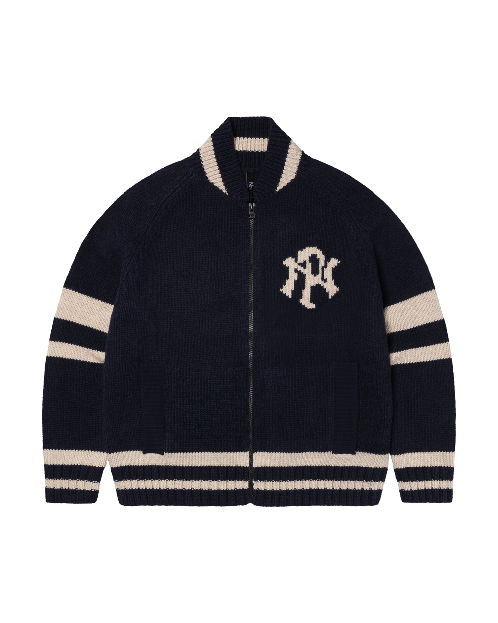 NYP Varsity Zip Thru Knit