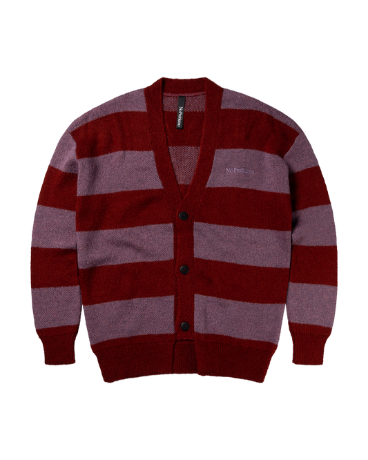 Striped Mohair Oversized Cardigan