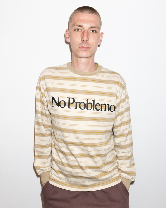 No Problemo Striped LS Tee
