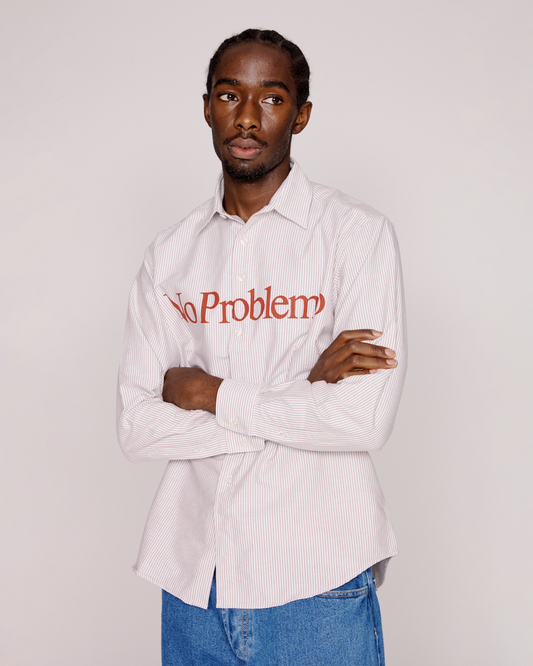 No Problemo LS Stripe Oxford Shirt