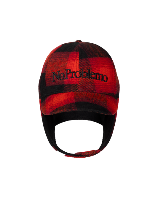 No Problemo Plaid Flap Cap