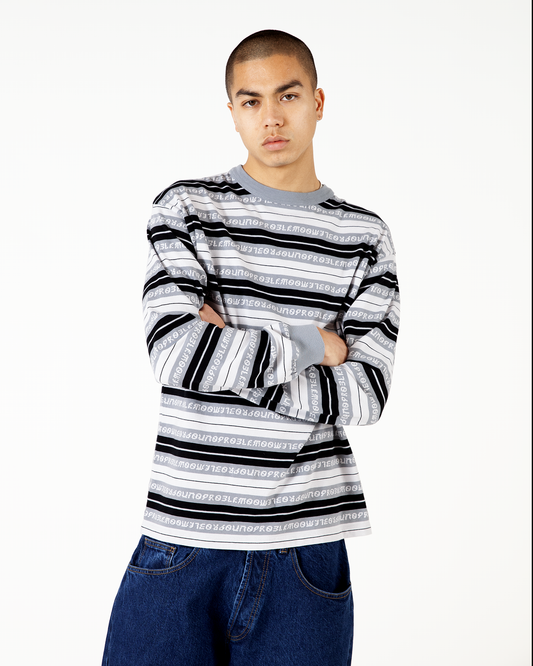Jacquard Stripe LS Tee