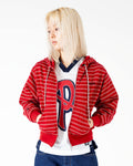 Mini Problemo Stripe Zip Hoodie