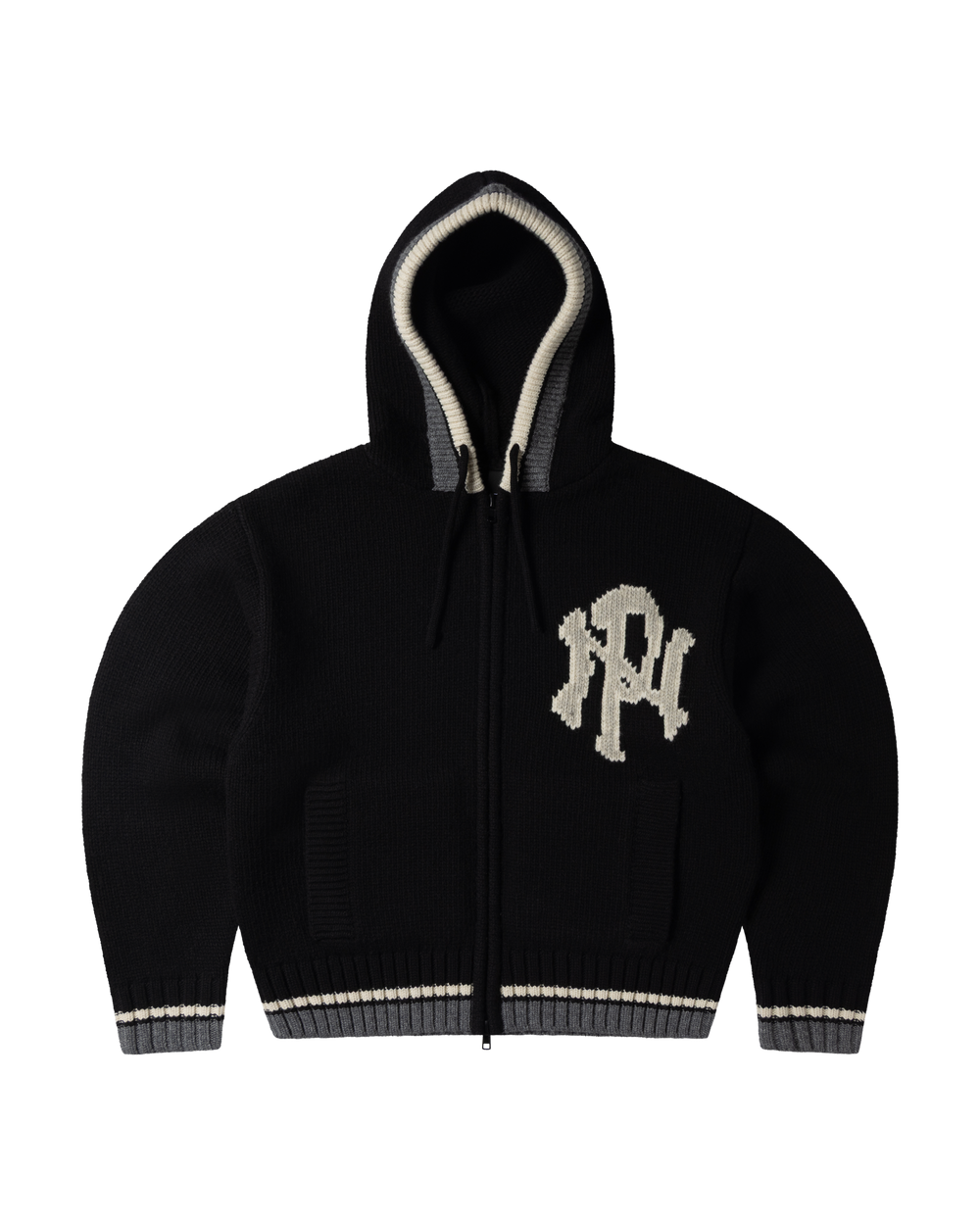 NYP Varsity Zip Through Knit