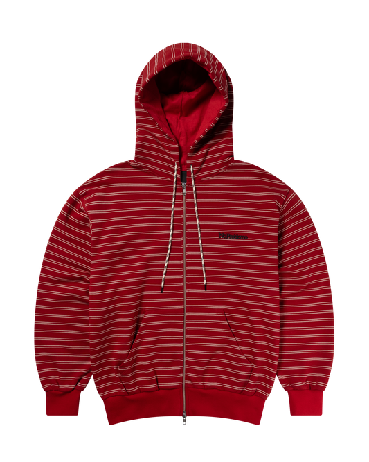 Mini Problemo Stripe Zip Hoodie